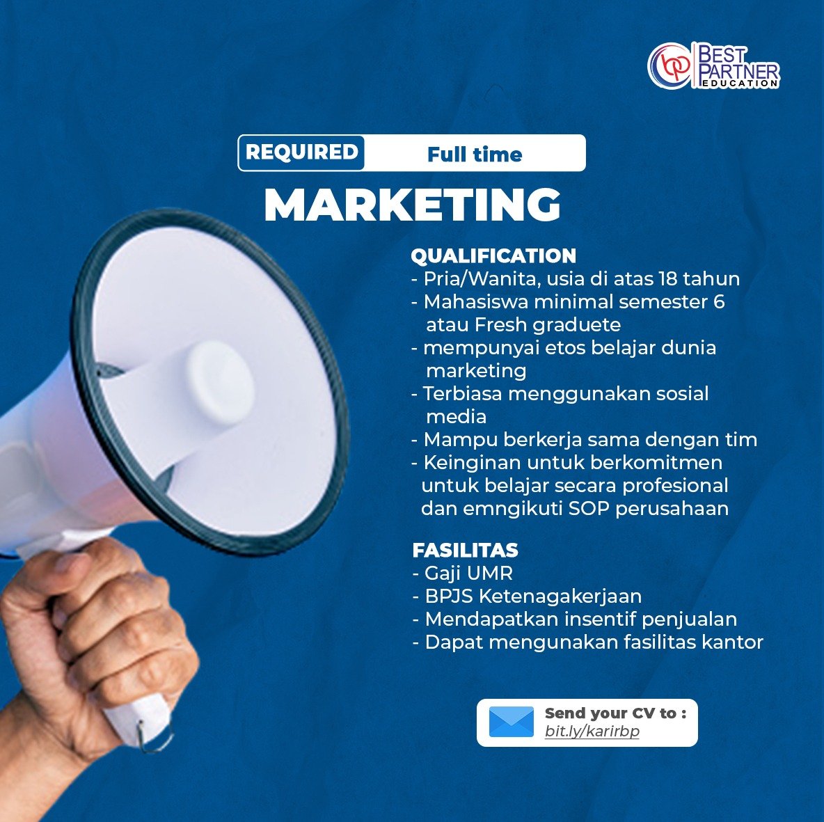 Marketing - Best Partner Education, Pontianak